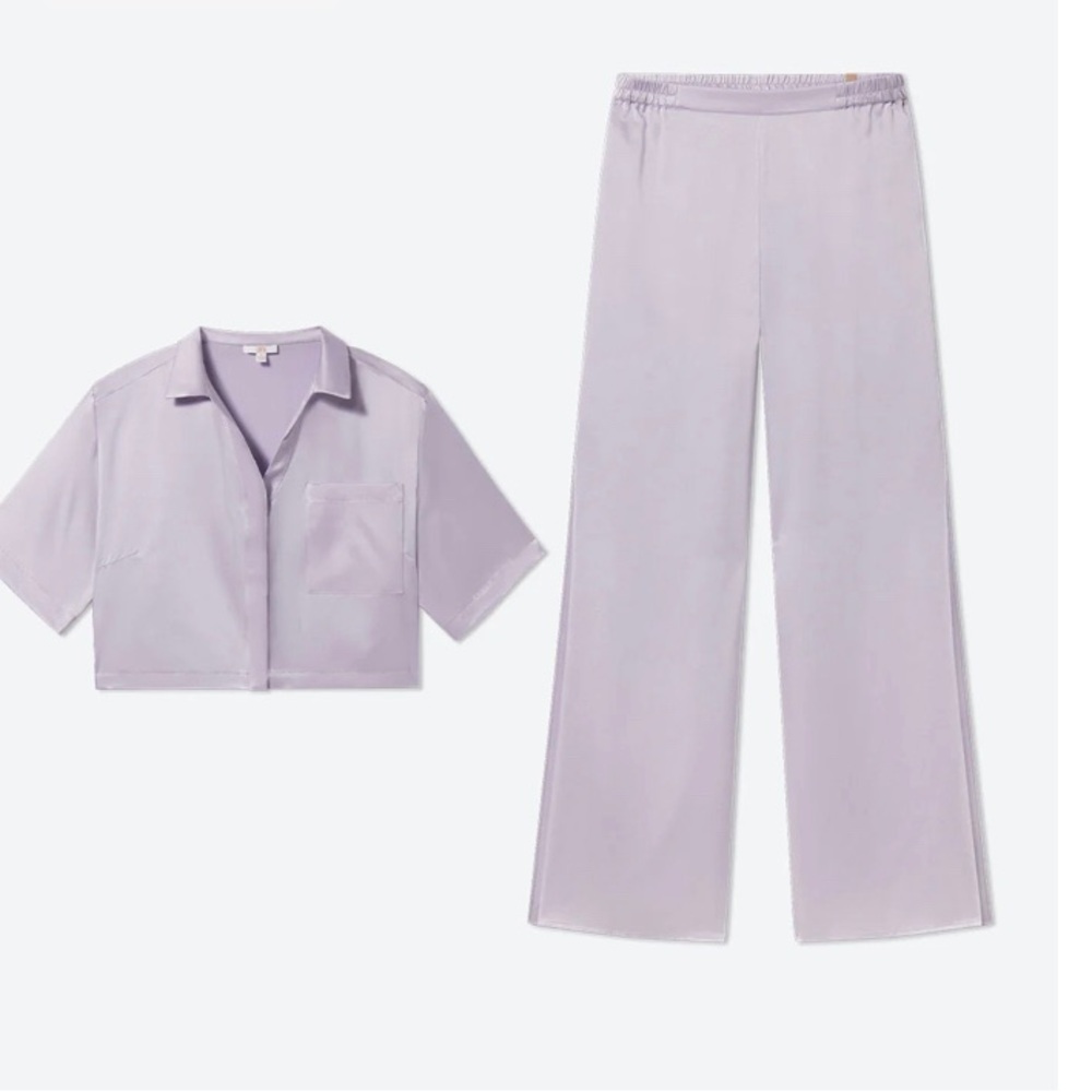 Lunya Washable Silk High Rise Pant Set